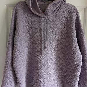 Quilted Crewneck RBX Women's Hoodie in Light Lavender